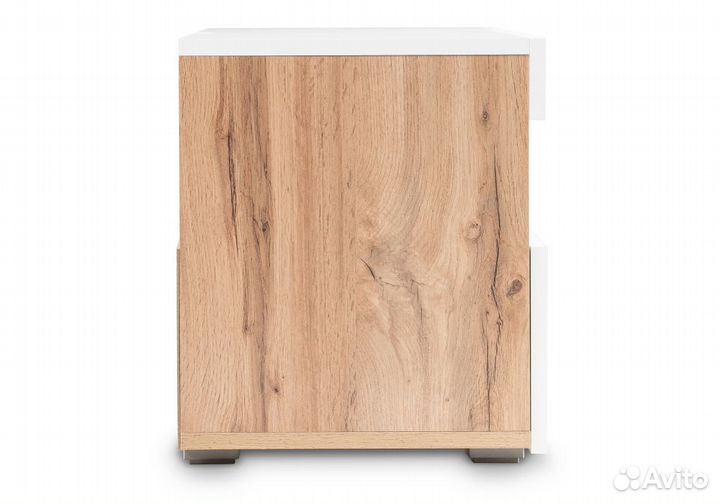 Тв-тумбы Альба дуб золотой (craft) - белый премиум