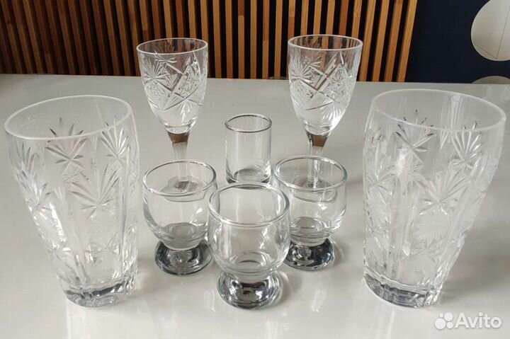 Набор рюмок коньяка стаканов пивной бокал