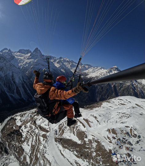 Полеты на параплане в Домбае