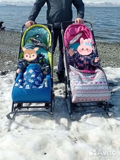 Продам санки-коляску для мальчика и девочки