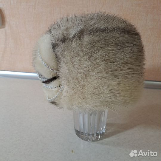 Шапка норковая женская светлая