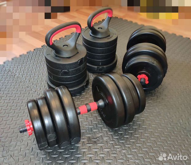 Набор гантели + гири 52 кг