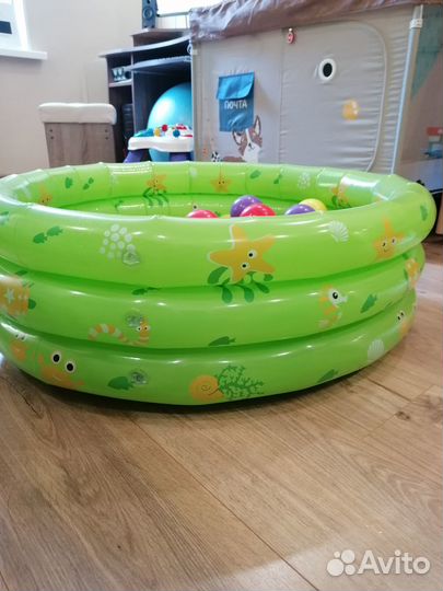 Надувной бассейн с шариками 100шт