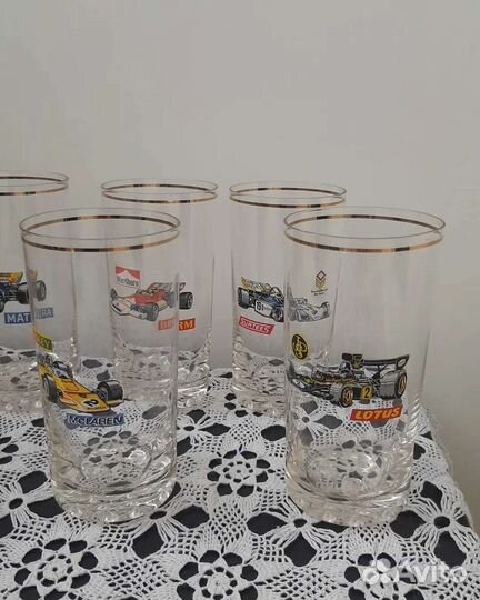 Стаканы Богемия formula 1 машинки