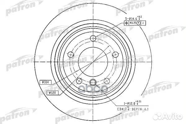 Диск тормозной задн BMW: 5 95-03, 5 Touring 97