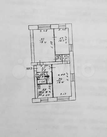 3-к. квартира, 64 м², 1/5 эт.