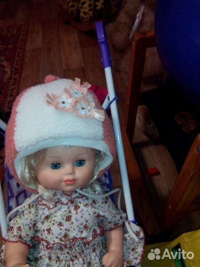 Зимняя шапочка для девочки на 4-6 месяцев