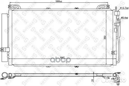 Радиатор конд. hyundai matrix 1.6 01 Stellox 1863