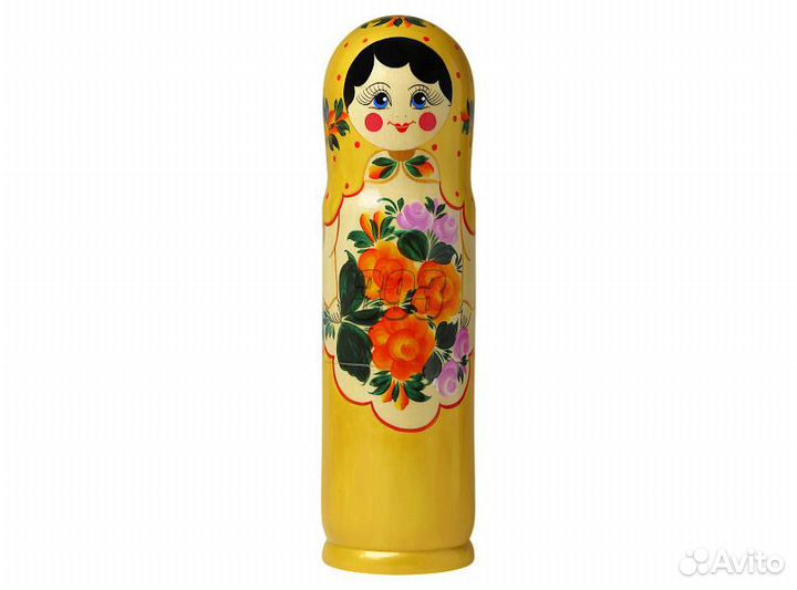 Футляр штоф Красавица на жёлтом (0,8л) (24897)