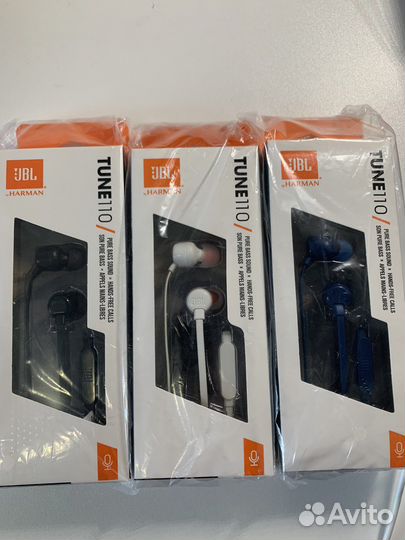 Наушники JBL Tune 110 проводные с микрофоном