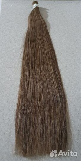 Волосы для наращивания 60 см русый 7/0