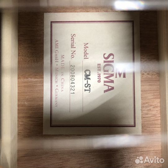Гитара sigma CM-ST массив