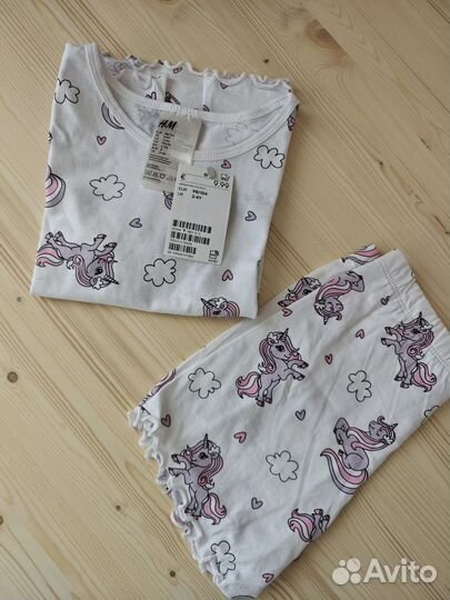 Пижама h&m 98/104 110/116 новая