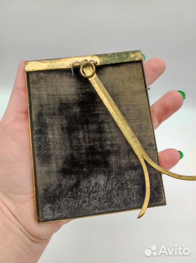 Антикварная рама с фото размер 11*8 см, нач. X