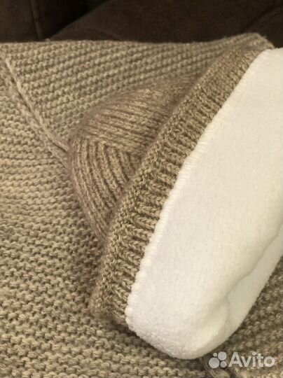 Женская шапка на флисе, шарф (снуд)