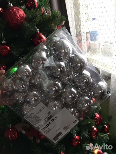 Ëлочные игрушки шары Икеа vinter 2021