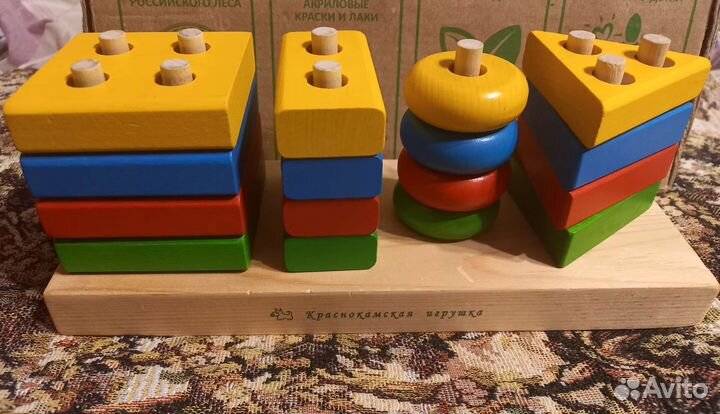 Геометрическая пирамидка,краснокамская игрушка