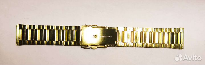 Браслет для часов 24 мм, звенья гнутый металл