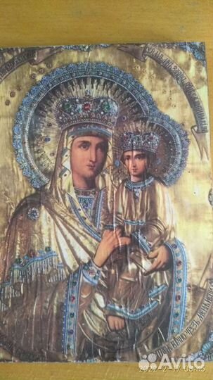 Старинная икона, более 130 лет, в родном киоте