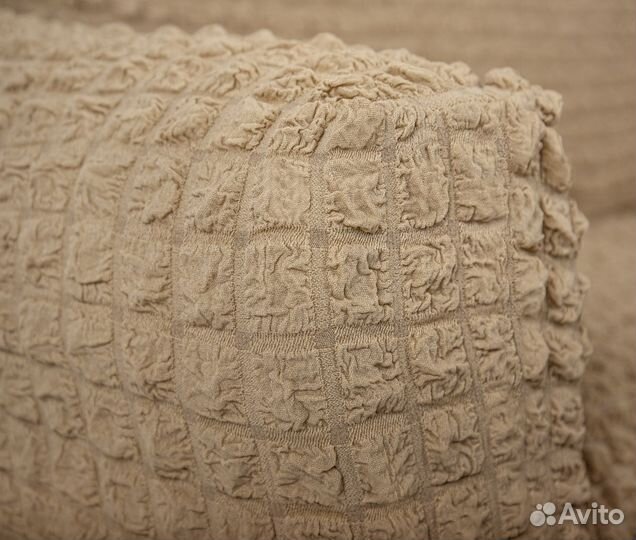 Чехлы на диван и кресла набор на резинке, Какао