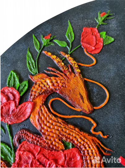 Часы настенные Дракон