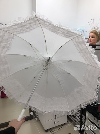 Зонт свадебный белый