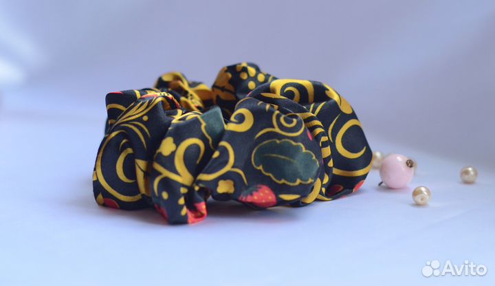 Хохлома резинка для волос премиум