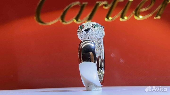 Кольцо Panthère de cartier из белого золота 1,06ct