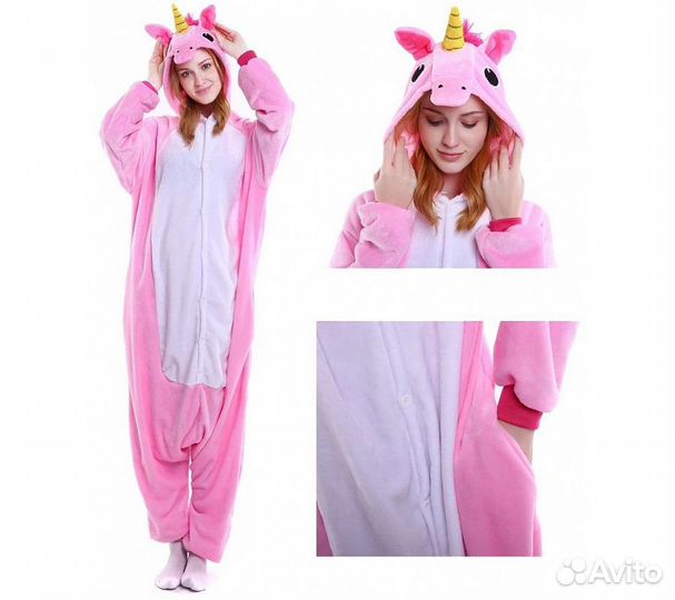 Кигуруми FunFur Единорог Пегас Розовый M