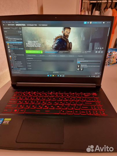 Игровой ноутбук msi rtx 3050