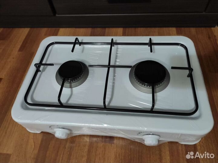 Настольная газовая плита без крышки 2 конфорки