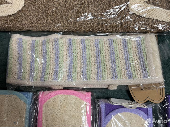 Мочалка для тела массажная новая