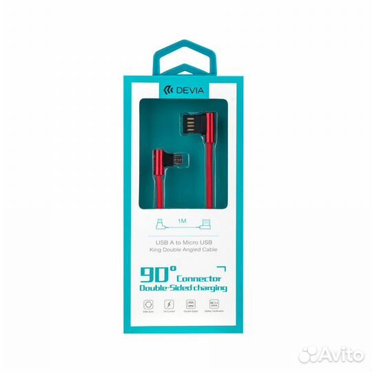 Кабель Devia King Series Dual Angle Micro Usb - Re