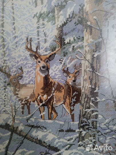 Картина вышитая крестом ручная работа