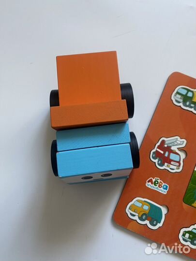 Деревянные игрушки грузовичок Лева