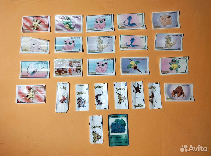 Вкладыши покемон оригинал 2000 год