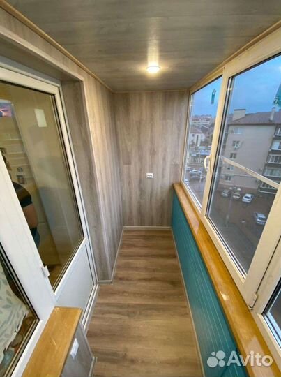 Балкон с отделкой, расширение