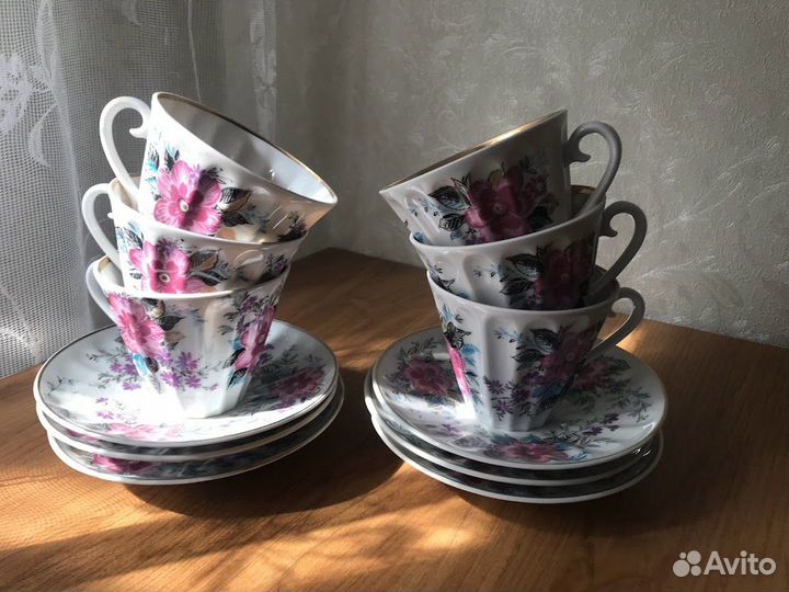 Фарфоровые чайные чашки лфз