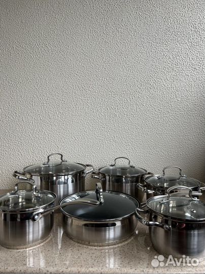 Набор кухонной посуды Bergner, 12 предметов, новый