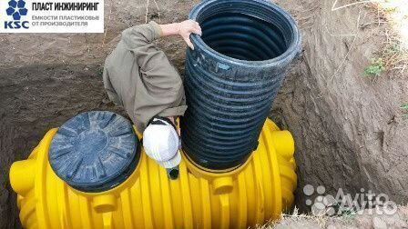 Резервуар подземный 3000 л пластиковый