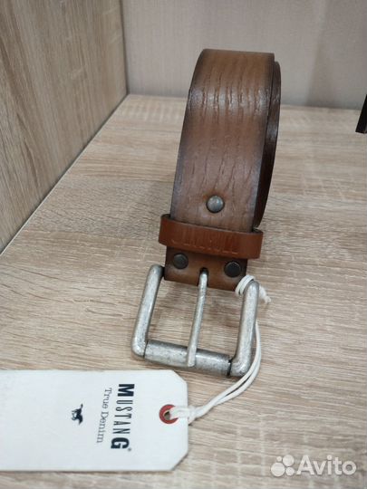 Новый мужской ремень Mustang оригинал нат. кожа