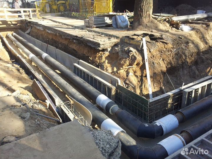 Строительство, Ремонт теплотрассы. Тепловые Сети