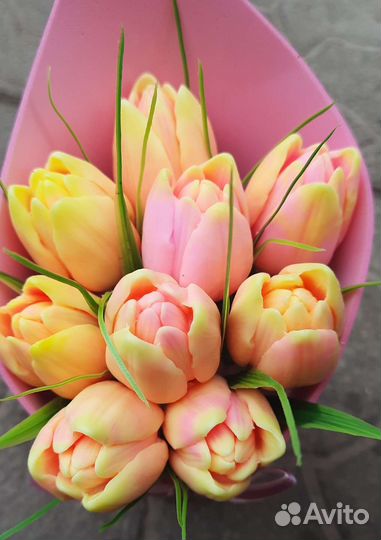 Букет тюльпанов из мыла