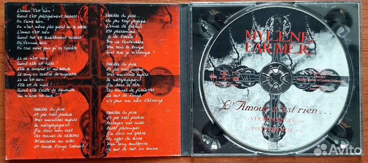 Mylene Farmer сингл 'L'Amour N'Est Rien.'