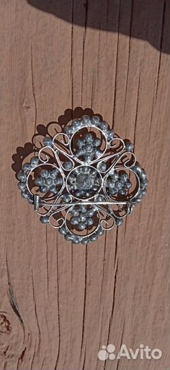 Брошь винтаж СССР,875 серебро