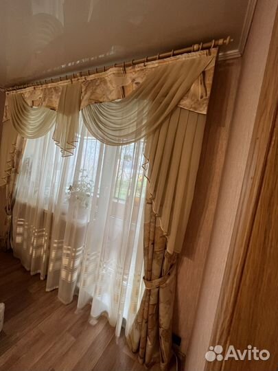 Шторы с ламбрекеном бу