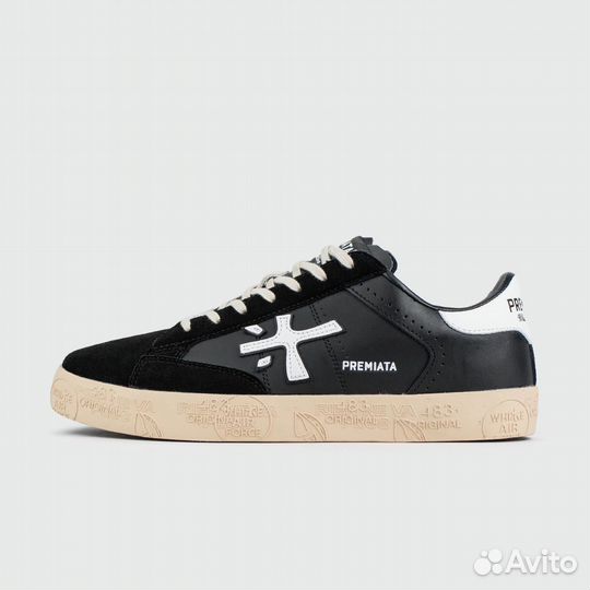 Кеды Premiata Steven Black Cream virt