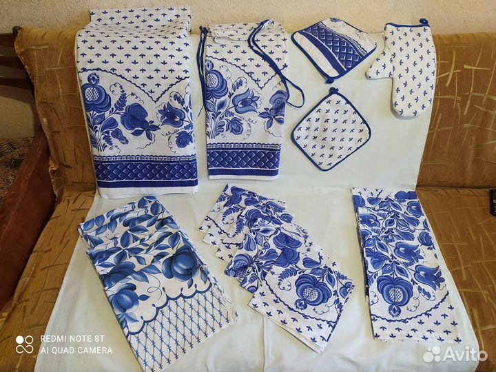 Текстиль кухонный Гжель