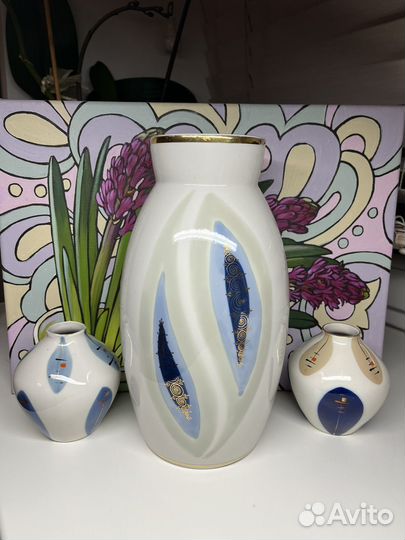 Ваза вазочка Коростень Артель Прогресс фарфор СССР