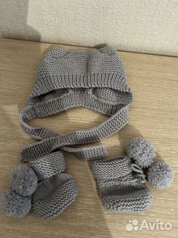 Комплект шапочка и пинетки